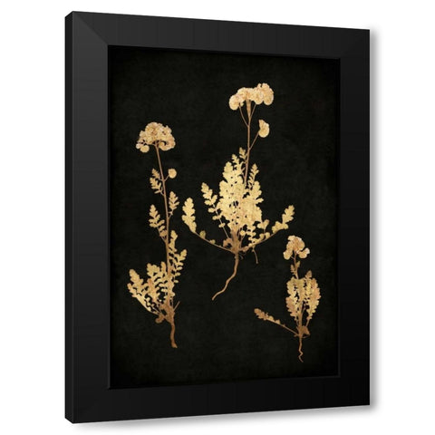 Golden Nature V Black Modern Wood Framed Art Print with Double Matting by Bennett, Kate