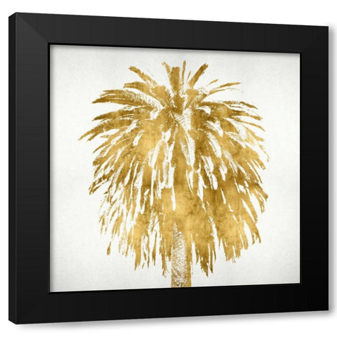 Palms In Gold III Black Modern Wood Framed Art Print with Double Matting by Bennett, Kate
