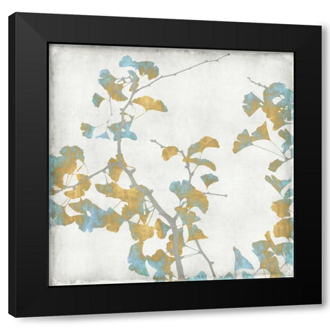 Ginko Branches II Black Modern Wood Framed Art Print by Bennett, Kate