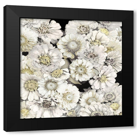 Floral Abundance in Ivory Black Modern Wood Framed Art Print with Double Matting by Bennett, Kate