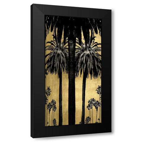 Palms with Gold I Black Modern Wood Framed Art Print by Bennett, Kate