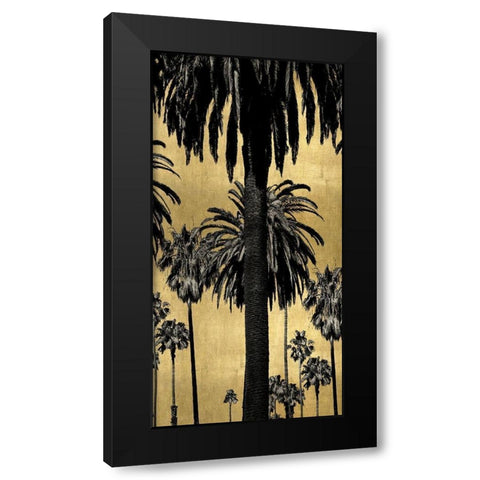 Palms with Gold II Black Modern Wood Framed Art Print by Bennett, Kate