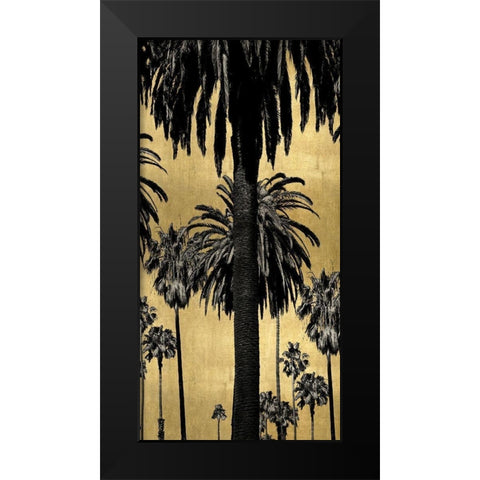 Palms with Gold II Black Modern Wood Framed Art Print by Bennett, Kate