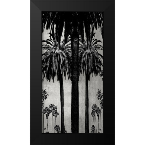 Palms with Silver II Black Modern Wood Framed Art Print by Bennett, Kate