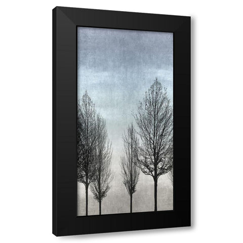 Tree Silhouette II Black Modern Wood Framed Art Print with Double Matting by Bennett, Kate