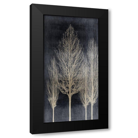 Silver Tree Silhoutte II Black Modern Wood Framed Art Print by Bennett, Kate