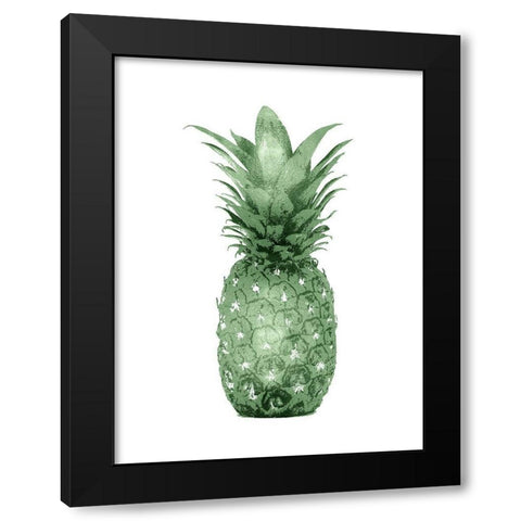Pineapple Green I Black Modern Wood Framed Art Print with Double Matting by Bennett, Kate