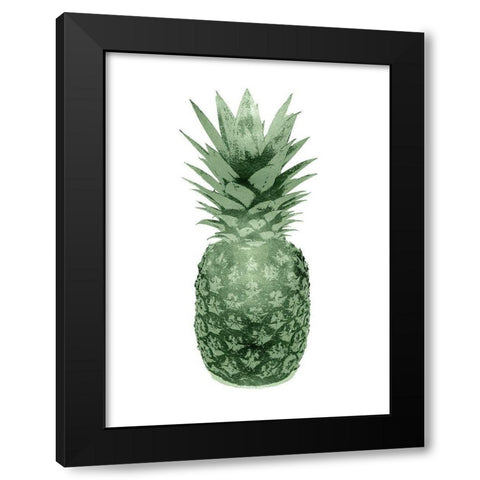 Pineapple Green II Black Modern Wood Framed Art Print by Bennett, Kate