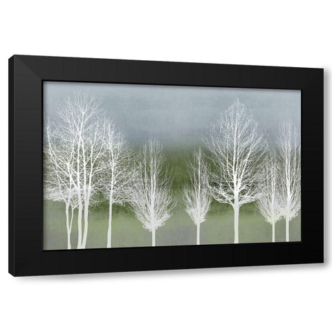 Trees on Green  Black Modern Wood Framed Art Print by Bennett, Kate