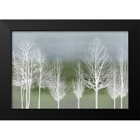 Trees on Green  Black Modern Wood Framed Art Print by Bennett, Kate
