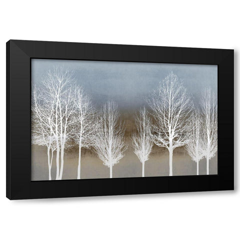 Trees on Brown and Blue Black Modern Wood Framed Art Print with Double Matting by Bennett, Kate