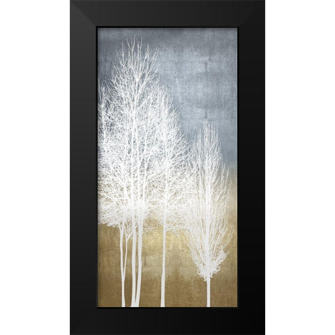 Trees on Gold Panel I Black Modern Wood Framed Art Print by Bennett, Kate