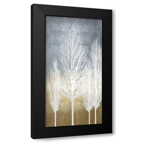 Trees on Gold Panel II Black Modern Wood Framed Art Print by Bennett, Kate