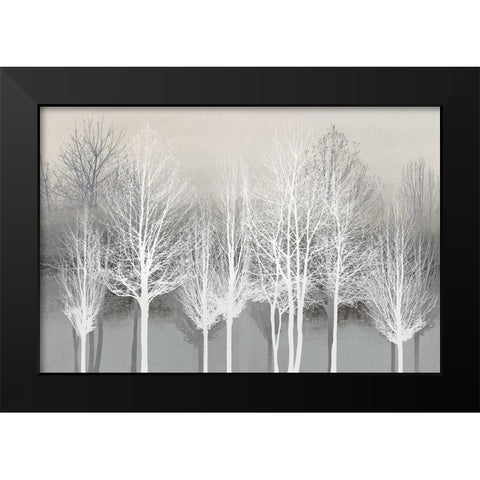 Trees on Gray Black Modern Wood Framed Art Print by Bennett, Kate