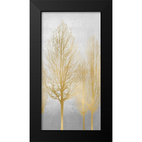 Gold Tree Panel I Black Modern Wood Framed Art Print by Bennett, Kate