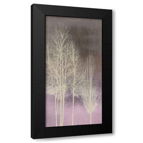 Trees on Pink Panel I Black Modern Wood Framed Art Print by Bennett, Kate