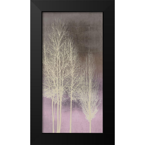 Trees on Pink Panel I Black Modern Wood Framed Art Print by Bennett, Kate