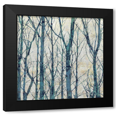 Through The Trees - Blue I Black Modern Wood Framed Art Print by Webster, Kyle