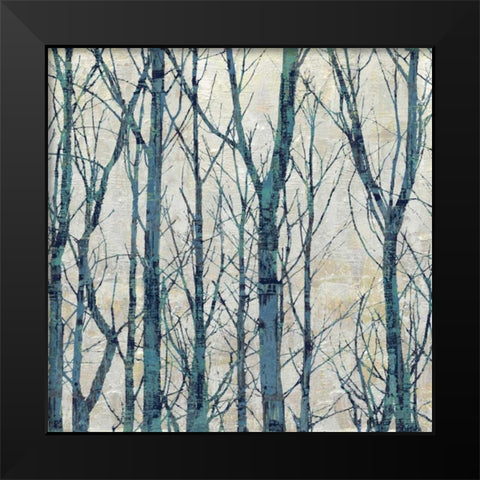 Through The Trees - Blue I Black Modern Wood Framed Art Print by Webster, Kyle