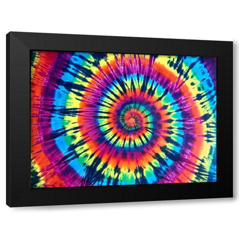 Tie Dye Rainbow Black Modern Wood Framed Art Print with Double Matting by Kearns, Molly