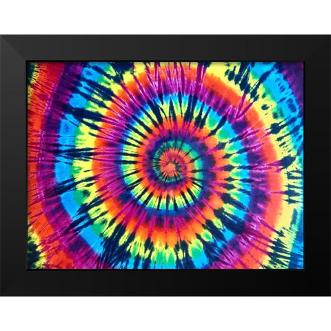 Tie Dye Rainbow Black Modern Wood Framed Art Print by Kearns, Molly