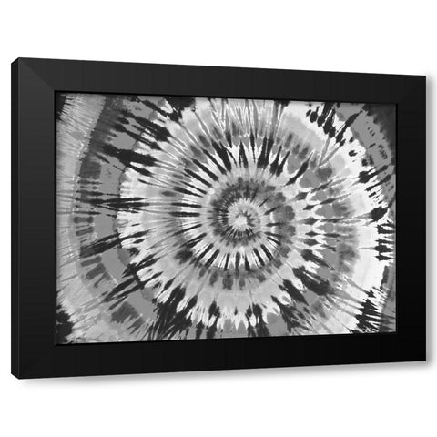 Tie Dye Black and White Black Modern Wood Framed Art Print with Double Matting by Kearns, Molly