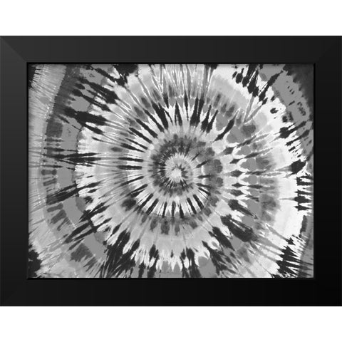 Tie Dye Black and White Black Modern Wood Framed Art Print by Kearns, Molly