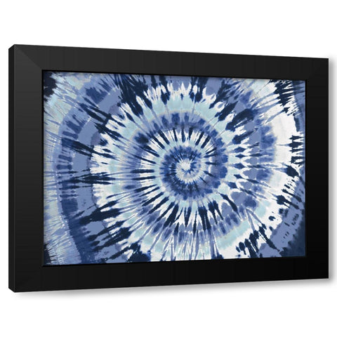 Tie Dye Blue Black Modern Wood Framed Art Print with Double Matting by Kearns, Molly