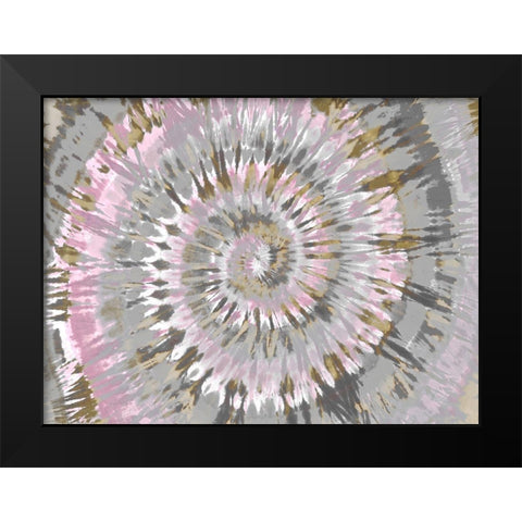 Tie Dye Blush Pink Black Modern Wood Framed Art Print by Kearns, Molly