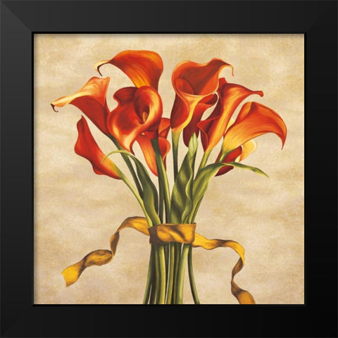 Bouquet ambra Black Modern Wood Framed Art Print by Corradini, Lisa