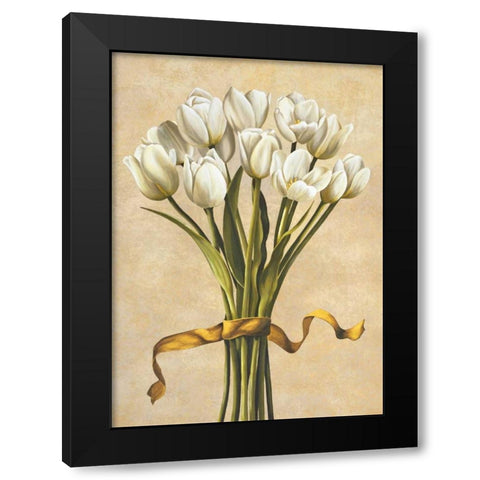 Bouquet candido Black Modern Wood Framed Art Print with Double Matting by Corradini, Lisa