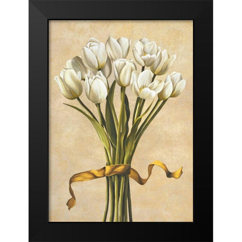 Bouquet candido Black Modern Wood Framed Art Print by Corradini, Lisa