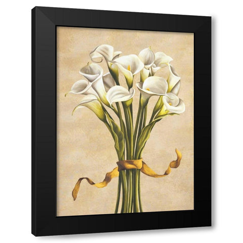 Bouquet bianco Black Modern Wood Framed Art Print with Double Matting by Corradini, Lisa