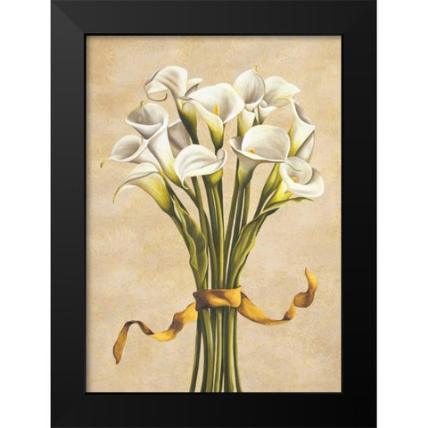Bouquet bianco Black Modern Wood Framed Art Print by Corradini, Lisa