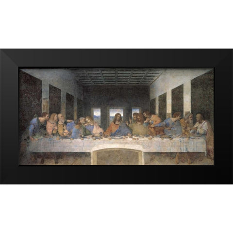L ultima cena Black Modern Wood Framed Art Print by Da Vinci, Leonardo