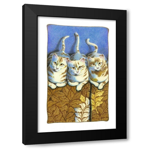 Autumn Leaves Black Modern Wood Framed Art Print with Double Matting by Seeley, Laura