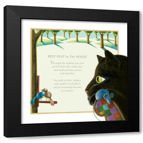 Best Seat in the House Black Modern Wood Framed Art Print by Seeley, Laura