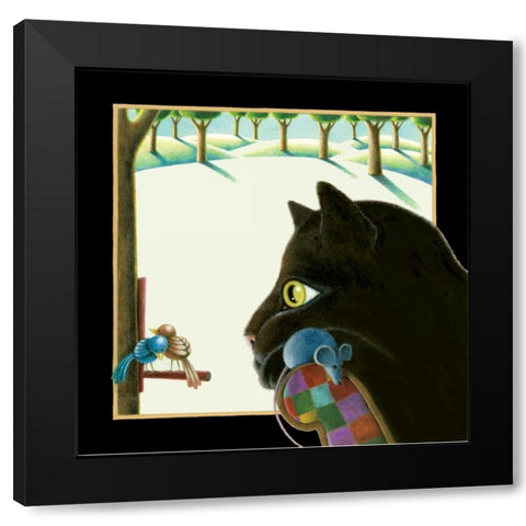 Best Seat in the House (Black Black Modern Wood Framed Art Print by Seeley, Laura