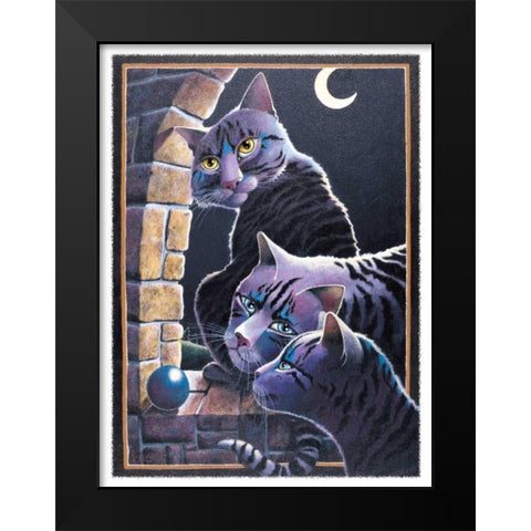 Black Magic Black Modern Wood Framed Art Print by Seeley, Laura