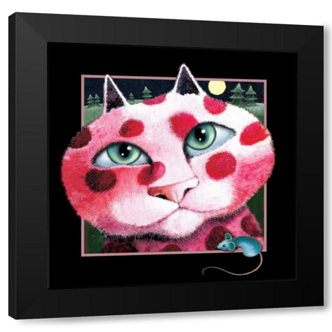 Cherries Jubilee (Black) Black Modern Wood Framed Art Print with Double Matting by Seeley, Laura