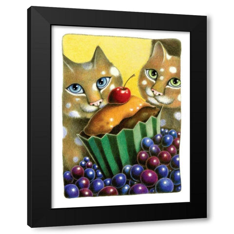 Chocolate marshmallow Black Modern Wood Framed Art Print by Seeley, Laura