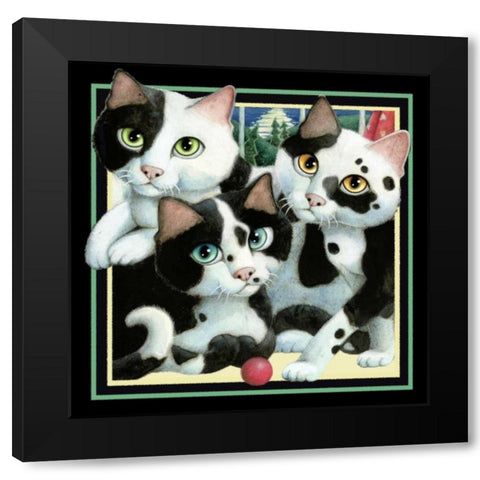 Cookies and Cream (Black Trio) Black Modern Wood Framed Art Print by Seeley, Laura