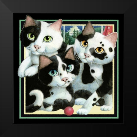 Cookies and Cream (Black Trio) Black Modern Wood Framed Art Print by Seeley, Laura
