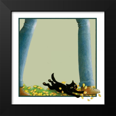 Fast Friends (no Verse) Black Modern Wood Framed Art Print by Seeley, Laura