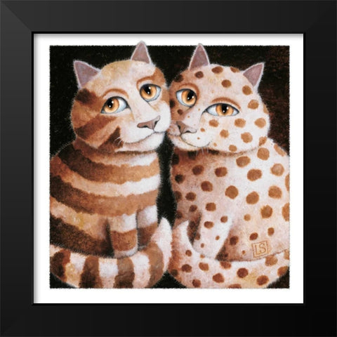 First Date (Copper) Black Modern Wood Framed Art Print by Seeley, Laura
