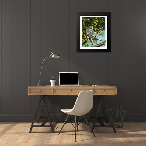Flutterby Black Modern Wood Framed Art Print by Seeley, Laura