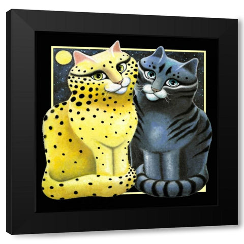 From Dawn to Dusk (Black) Black Modern Wood Framed Art Print with Double Matting by Seeley, Laura