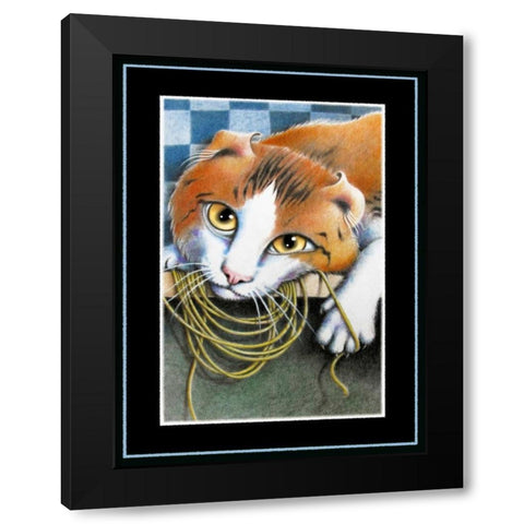 Haning on Your Every Word (Cur Black Modern Wood Framed Art Print with Double Matting by Seeley, Laura