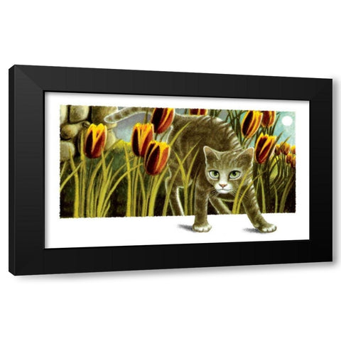 King of the Jungle Black Modern Wood Framed Art Print by Seeley, Laura