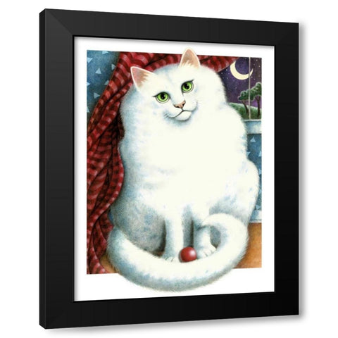 Marshmallow (Green) Black Modern Wood Framed Art Print by Seeley, Laura